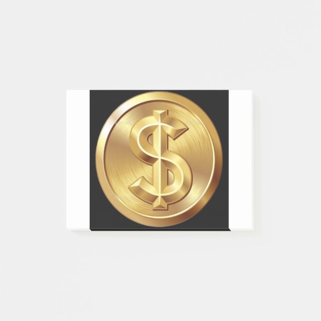 Dollarzeichen Post-it Klebezettel (Vorderseite)