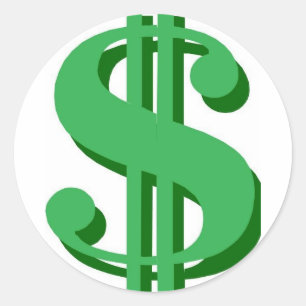Dollarzeichen Runder Aufkleber