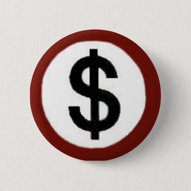 Dollarzeichenknopf Button (Vorderseite)