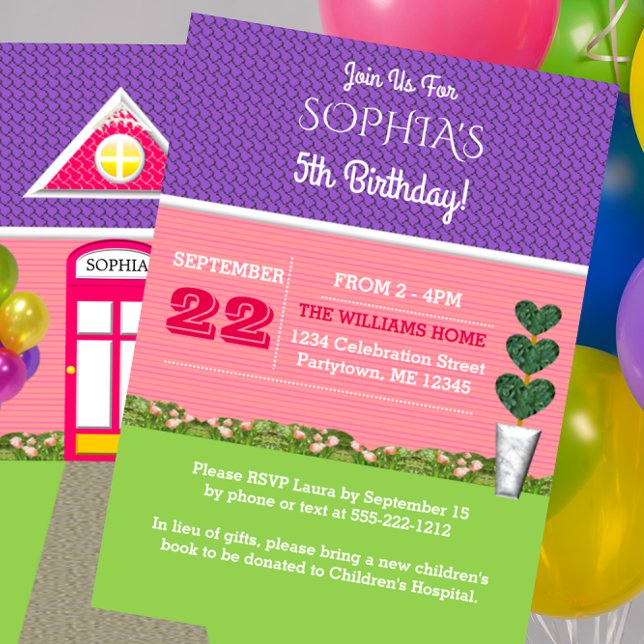 Dollhouse Birthday Einladung (Von Creator hochgeladen)