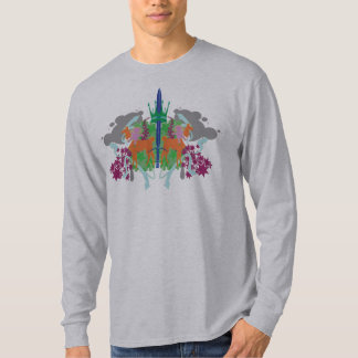 DollieYamma Farbversion langes Hülsen-Grün T-Shirt
