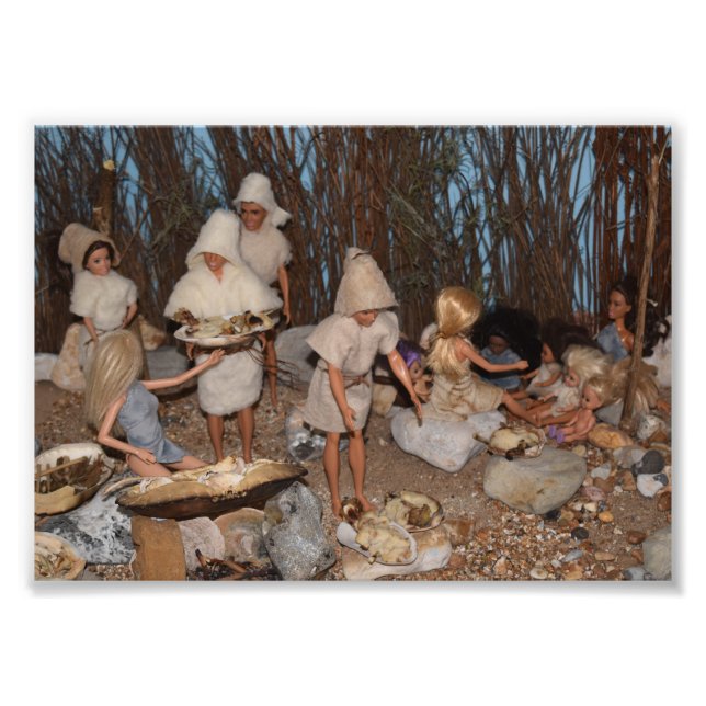 Dolls in prähistorischen Zeiten. Fotodruck (Vorne)
