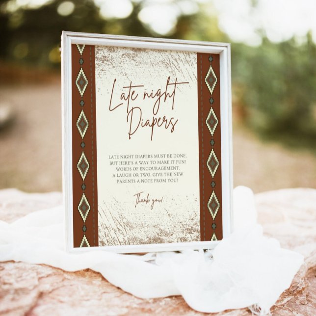 DOLLY Aztec Rustic Western Spate Night Diapers sig Sockelschild (Von Creator hochgeladen)