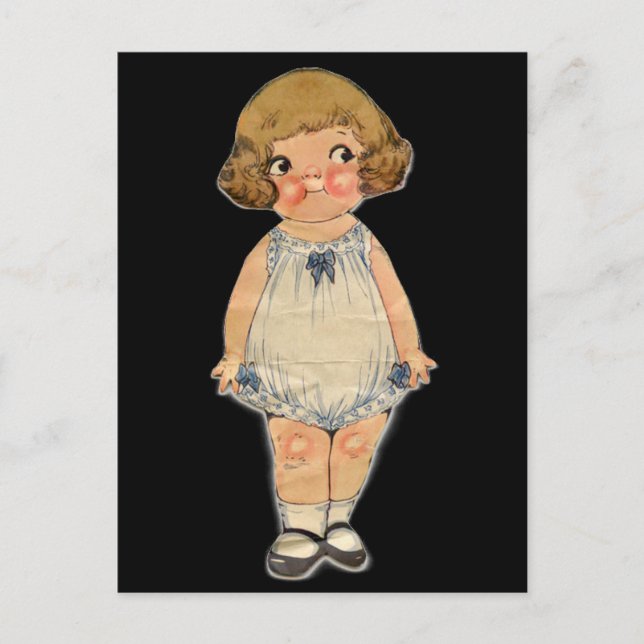 DOLLY DINGLE PAPER DOLL POSTCARD POSTKARTE (Vorderseite)