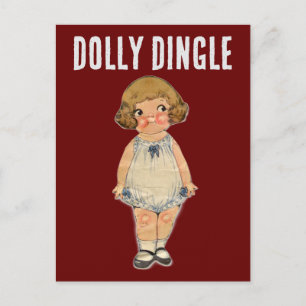 DOLLY DINGLE PAPER DOLL POSTCARD POSTKARTE