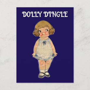 DOLLY DINGLE PAPERDOLL POSTKARTE