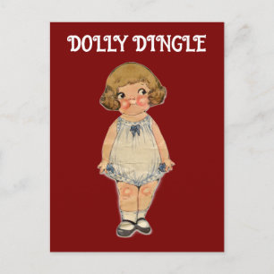 DOLLY DINGLE PAPERDOLL POSTKARTE