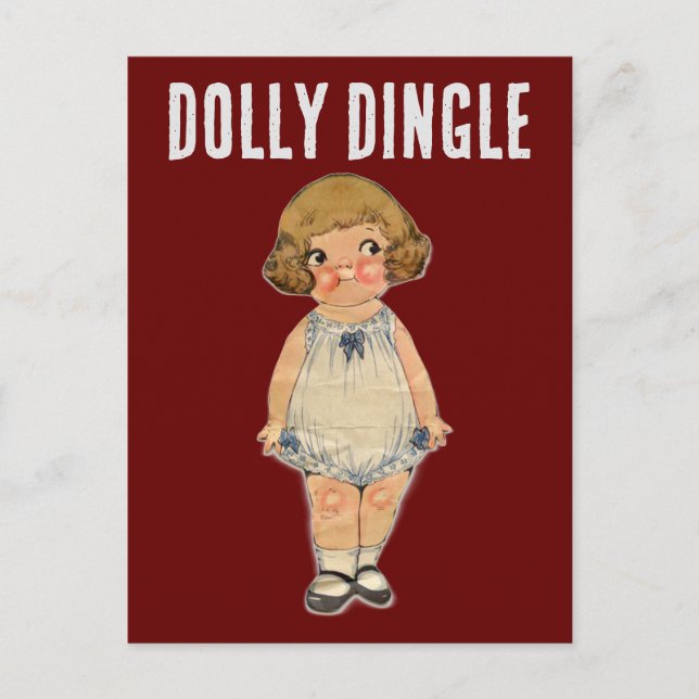 DOLLY DINGLE PAPIERPUREE POSTKARTE (Vorderseite)