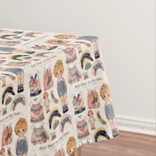 Dolly Dingle und ihre Puppen Tabletts Tischdecke