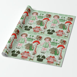Dolly Dingles Freund Papierpuppe Geschenkpapier