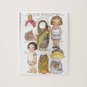 Dolly Dingles Reise um die Welt Papierspieldosen Puzzle