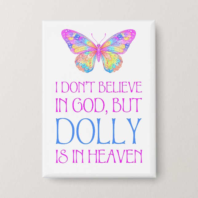 Dolly ist im Himmel Button (Vorderseite)