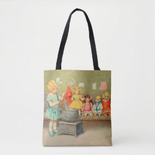 Dolly Laundry Girl Vintage Spielpuppen Niedlich