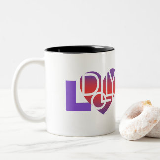Dolly Lover's Heart® für Musikliebhaber und Fans Zweifarbige Tasse