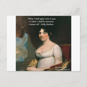 Dolly Madison & Famous Wo ich zitiere Postkarte