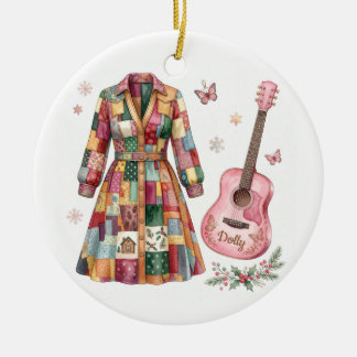 Dolly Mantel in vielen Farben Pinke Gitarre Keramik Ornament