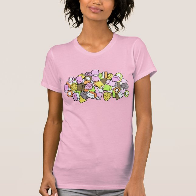 Dolly Mixture UK British Fondant Confection Candy T-Shirt (Vorderseite)