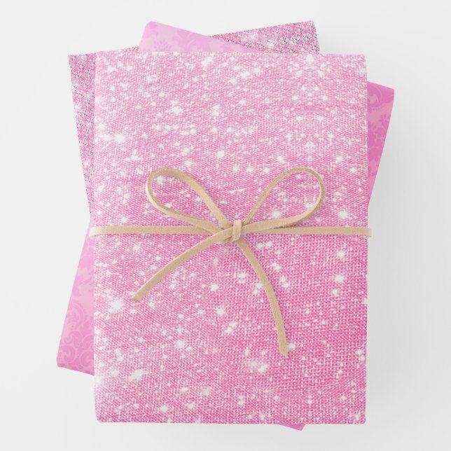 Dolly Pink und Glam Geschenkpapier Set (Beispiel)