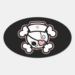 Dolly RN Heart Ovaler Aufkleber