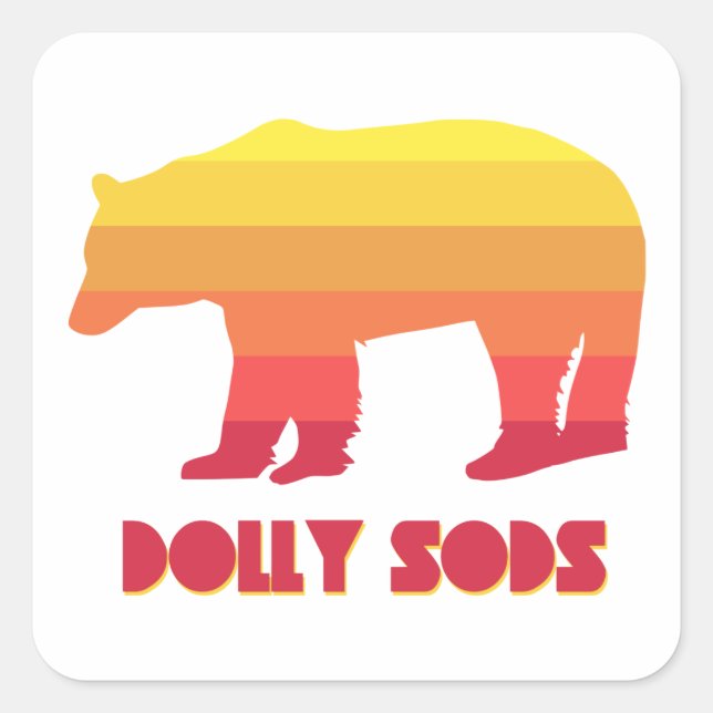 Dolly Sods Wilderness Bear Quadratischer Aufkleber (Vorderseite)