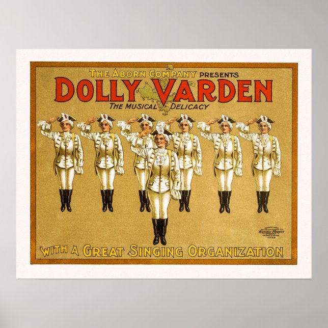 Dolly Varden - Vintages Theaterstück Poster (Vorne)