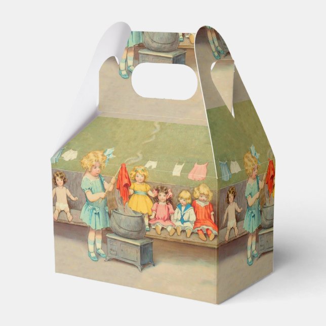 Dolly Wäsche Girl Vintag Playing Puppen Niedlich Geschenkschachtel (Vorderseite)