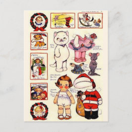 DollyDingle Kitty Paper Dolls Weihnachten