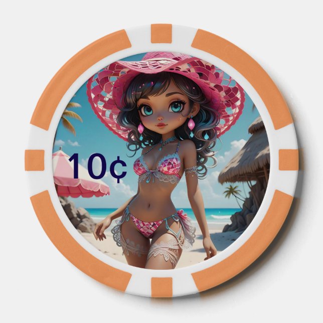 Dollz von: Svace 05 10 Löwe Poker Chip (Vorderseite)