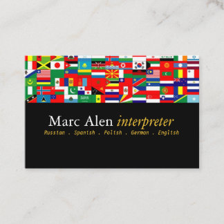 Dolmetscher Translator Business Card Visitenkarte