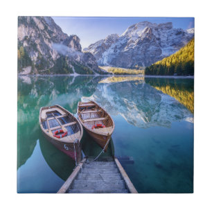 Dolomit-Alpen des Braies See- , Italien Fliese