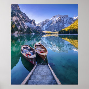 Dolomit-Alpen des Braies See- , Italien Poster