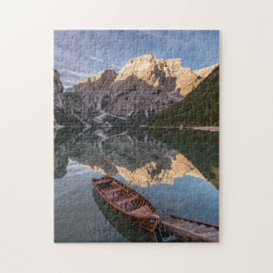 Dolomit-Alpen   Pragser Wildsee   Tirol, Italien Puzzle