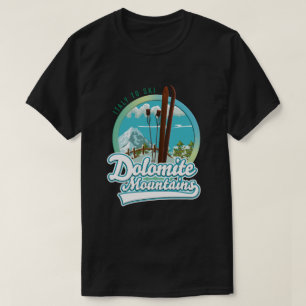 Dolomit Berge Italien Ski Logo T-Shirt