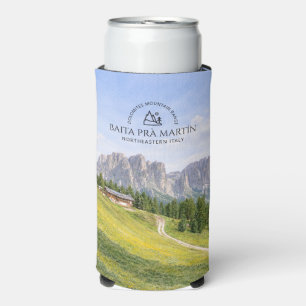 Dolomiten Alpenhütte Aquarell Natur Landschaft Selters Dosenkühler