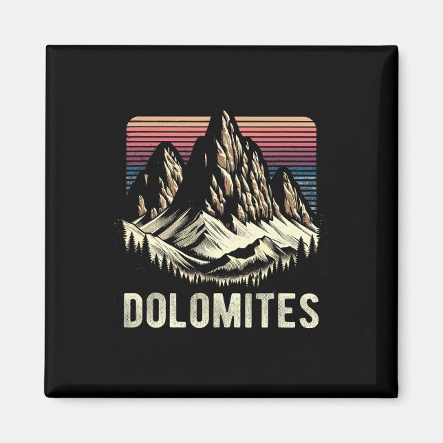 Dolomiten Berge Dolomitische Alpen Klettern Wander Magnet (Vorne)