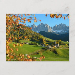 Dolomiten Dorf im Herbst Postkarte