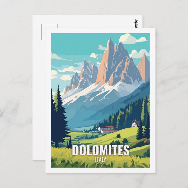 Dolomiten Italien Berühmte Sehenswürdigkeiten Postkarte (Vorne/Hinten)