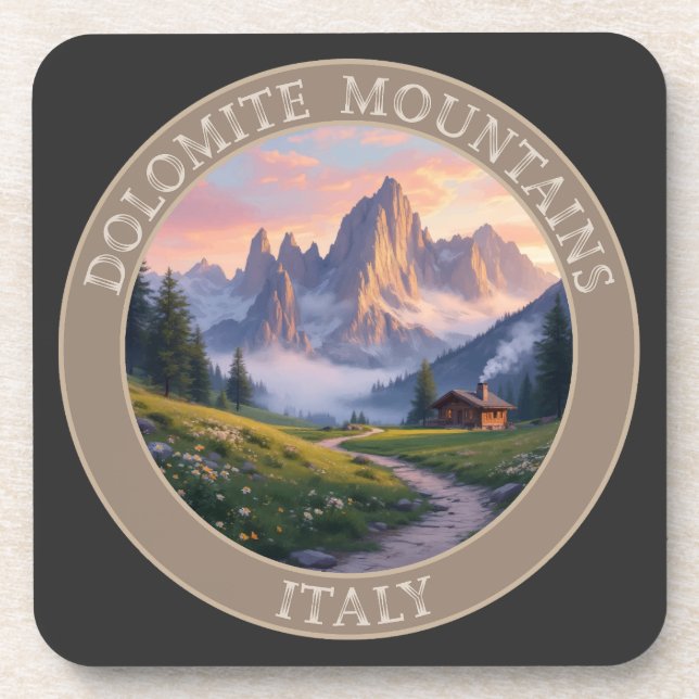 Dolomiten Italien Getränkeuntersetzer (Vorderseite)