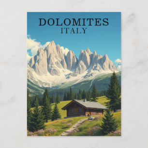 Dolomiten Italien Illustration Reisen Postkarte