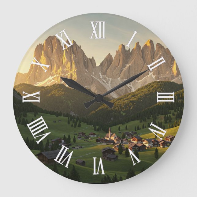 Dolomiten Italien Reise Große Wanduhr (Vorderseite)
