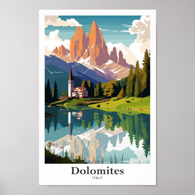 Dolomiten Italien Reisen Kunst, Dichtung und Musik Poster (Vorne)