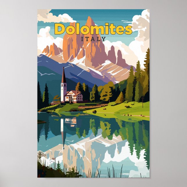 Dolomiten Italien Reisen Kunst, Dichtung und Musik Poster (Vorne)