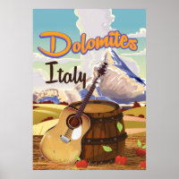 Dolomiten Italien Reiseplakat