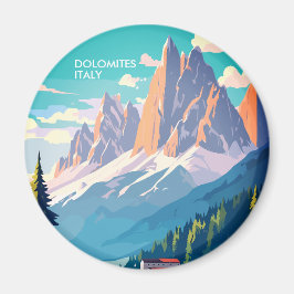 Dolomiten Italien Vintage Reise Magnet