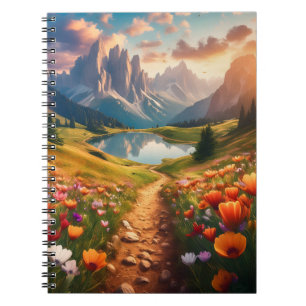 Dolomiten Italien Vintage-Reiseplakat Notizblock