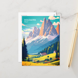 Dolomiten Italien Vintage-Reisepostkarte Feiertagspostkarte
