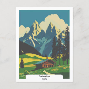Dolomiten, Italien Vintage Travel Postkarte