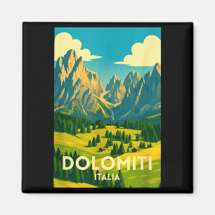 Dolomiten Italien Wandern und Skifahren Landschaft Magnet
