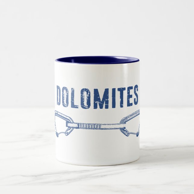 Dolomiten Klettern Zweifarbige Tasse (Mittel)
