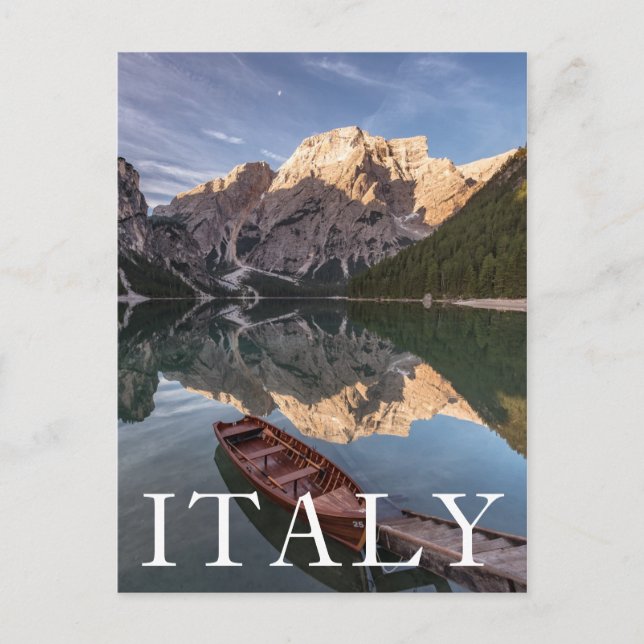 Dolomiten | Pragser Wildsee | Tirol, Italien Postkarte (Vorderseite)